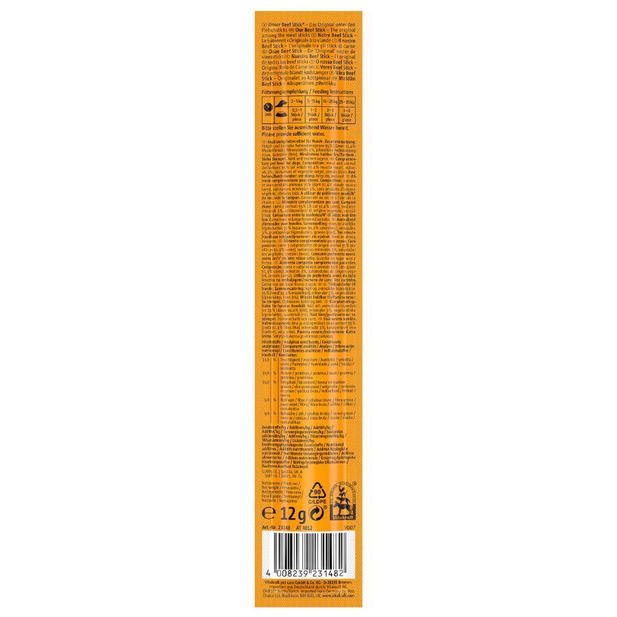 Vitakraft beef stick junior con minerales 12GR, , large image number null